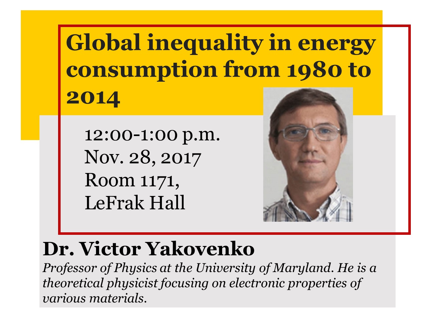 Global inequality in energy consumption from 1980 to 2014
